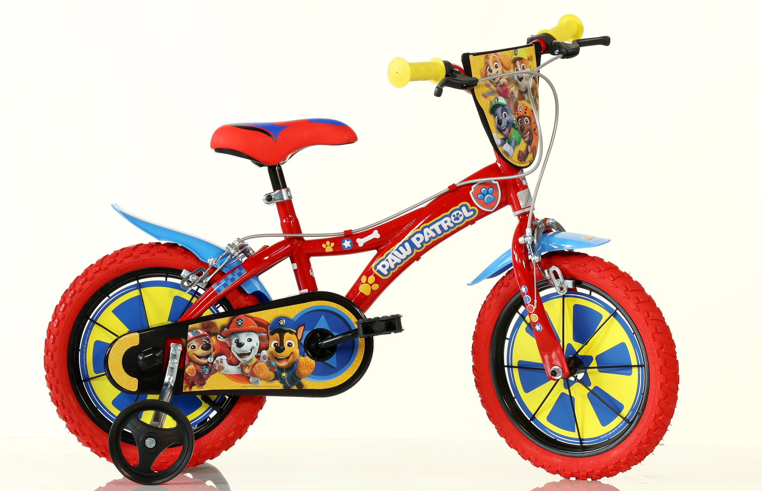 Vaikiškas dviratis Dino Bikes Paw Patrol 614-PW, raudonas, 14"-0