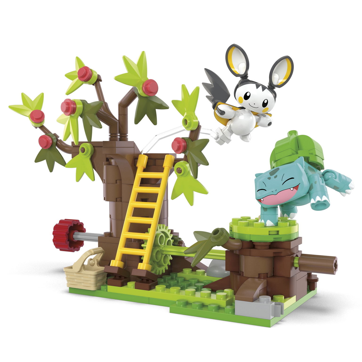 Mega Construx Pokemon rinkinys „Emolga ir Bulbasauras paslaptingame miške “ - 3