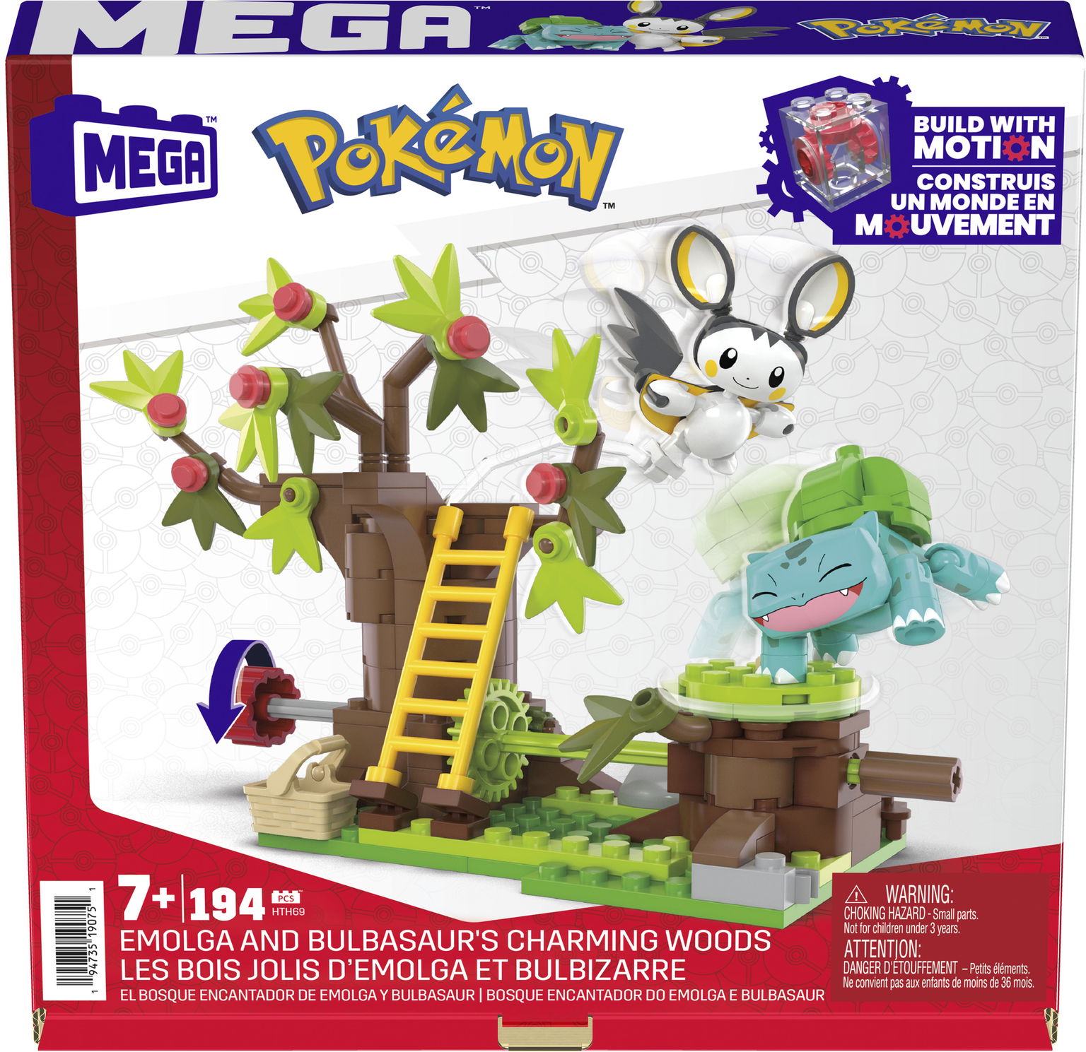 Mega Construx Pokemon rinkinys „Emolga ir Bulbasauras paslaptingame miške “ - 5