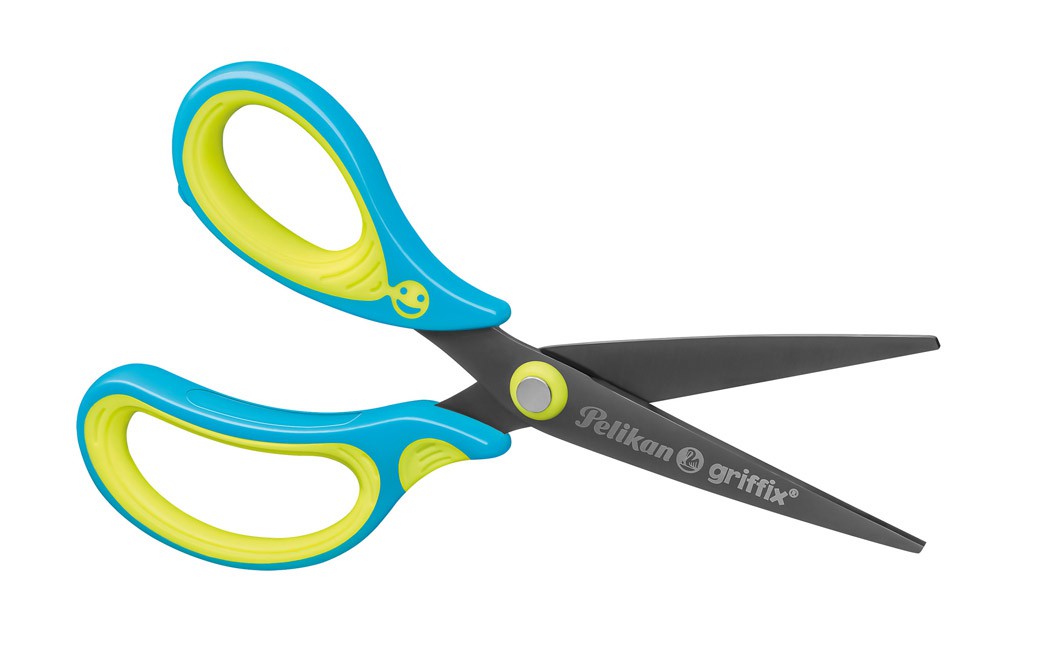 Žirklės GRIFFIX "L", 15 cm, neon melsvos-1