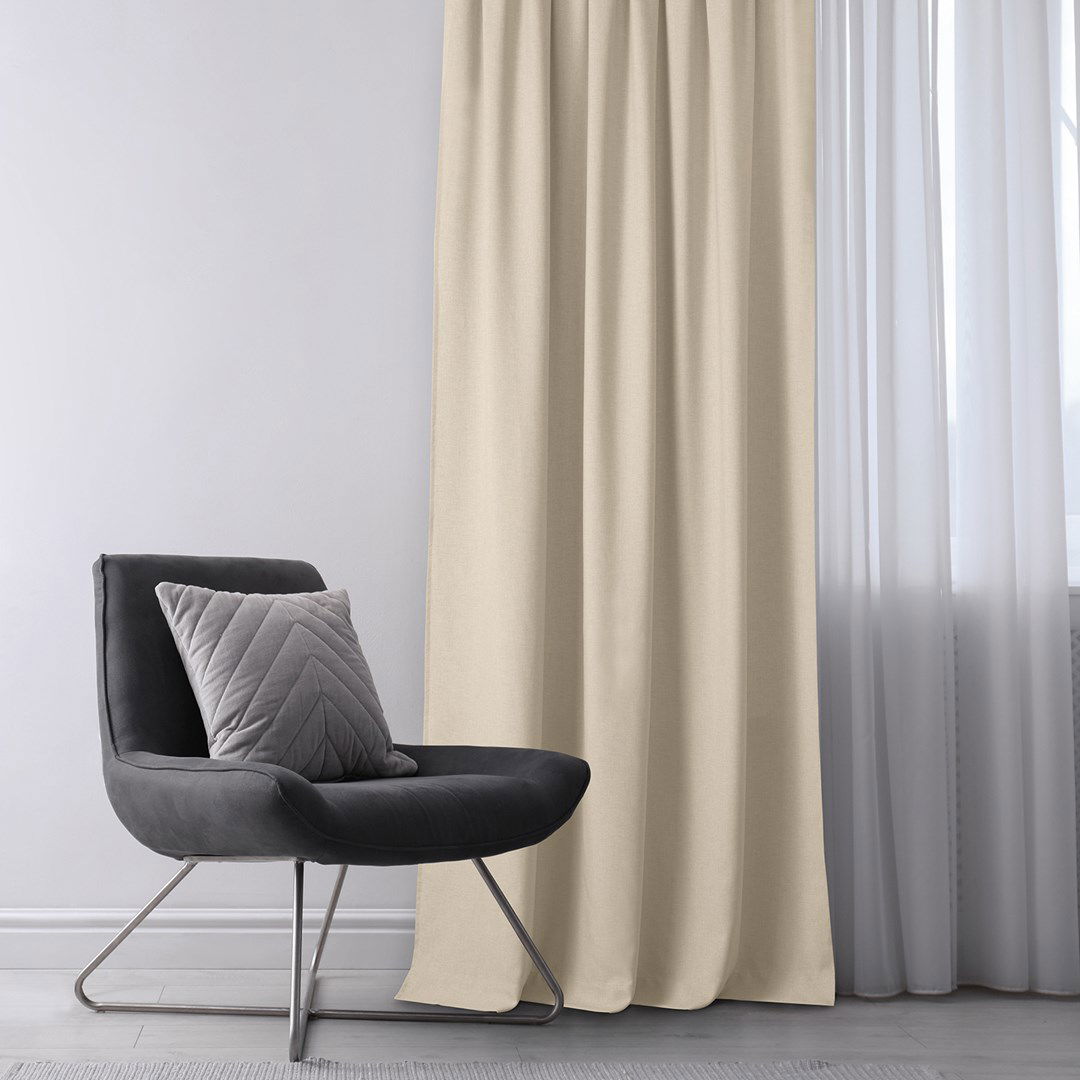 Naktinė užuolaida CARMENA  CREAM PLEAT, 220x245 cm - 3