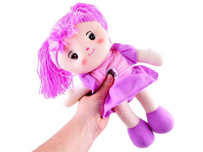 Skudurinė lėlė Zuzia, 33 cm, violetinė - 4