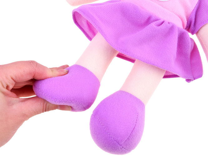Skudurinė lėlė Zuzia, 33 cm, violetinė - 5
