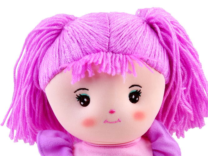 Skudurinė lėlė Zuzia, 33 cm, violetinė - 3
