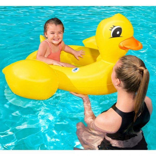 Pripučiama vaikiška valtelė Bestway Duck Baby Boat 40" x 39"/1.02m x 99cm-1