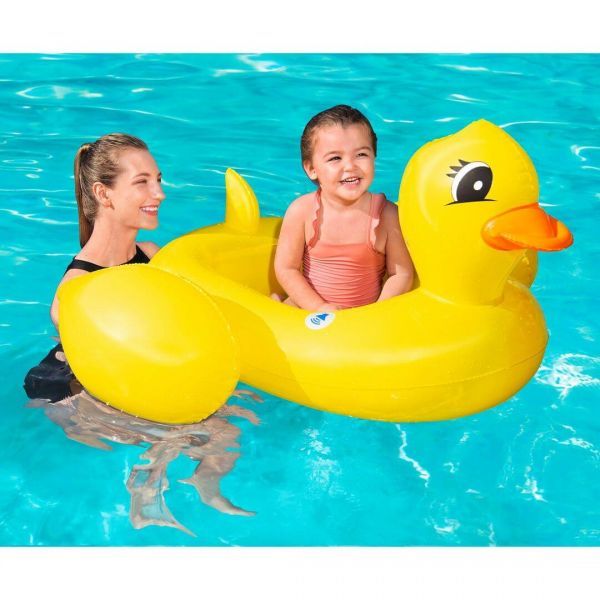 Pripučiama vaikiška valtelė Bestway Duck Baby Boat 40" x 39"/1.02m x 99cm-0
