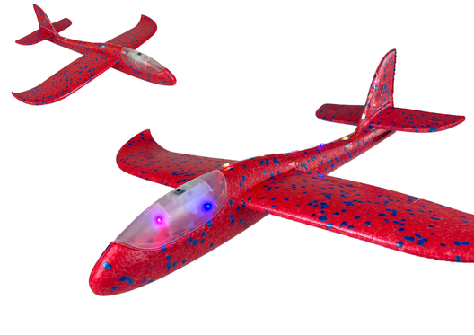 Didelis lėktuvas iš putplasčio, raudonas - 3
