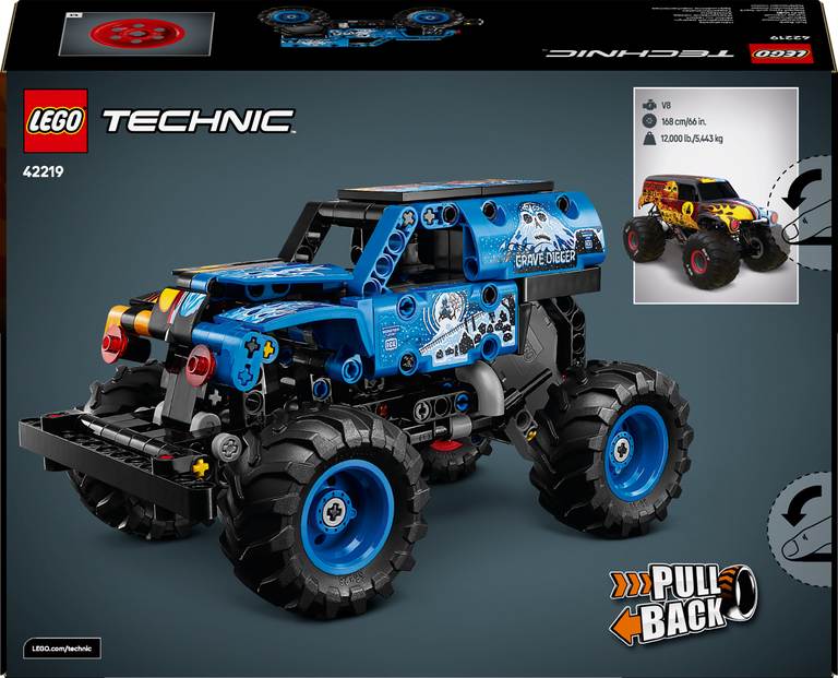 Konstruktorius LEGO Technic Monster Jam™ Grave Digger™ Fire and Ice - 1