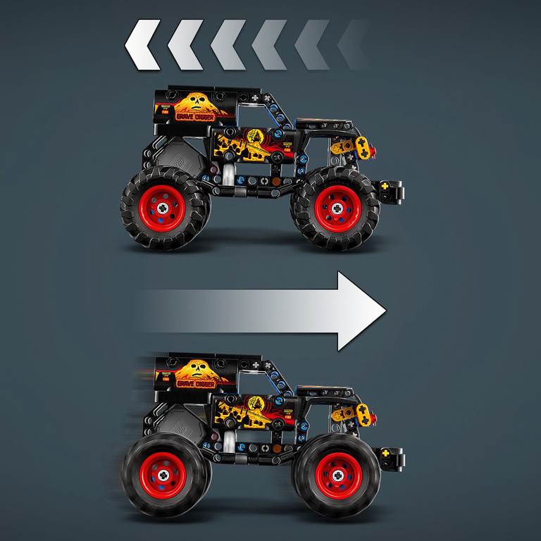 Konstruktorius LEGO Technic Monster Jam™ Grave Digger™ Fire and Ice - 3