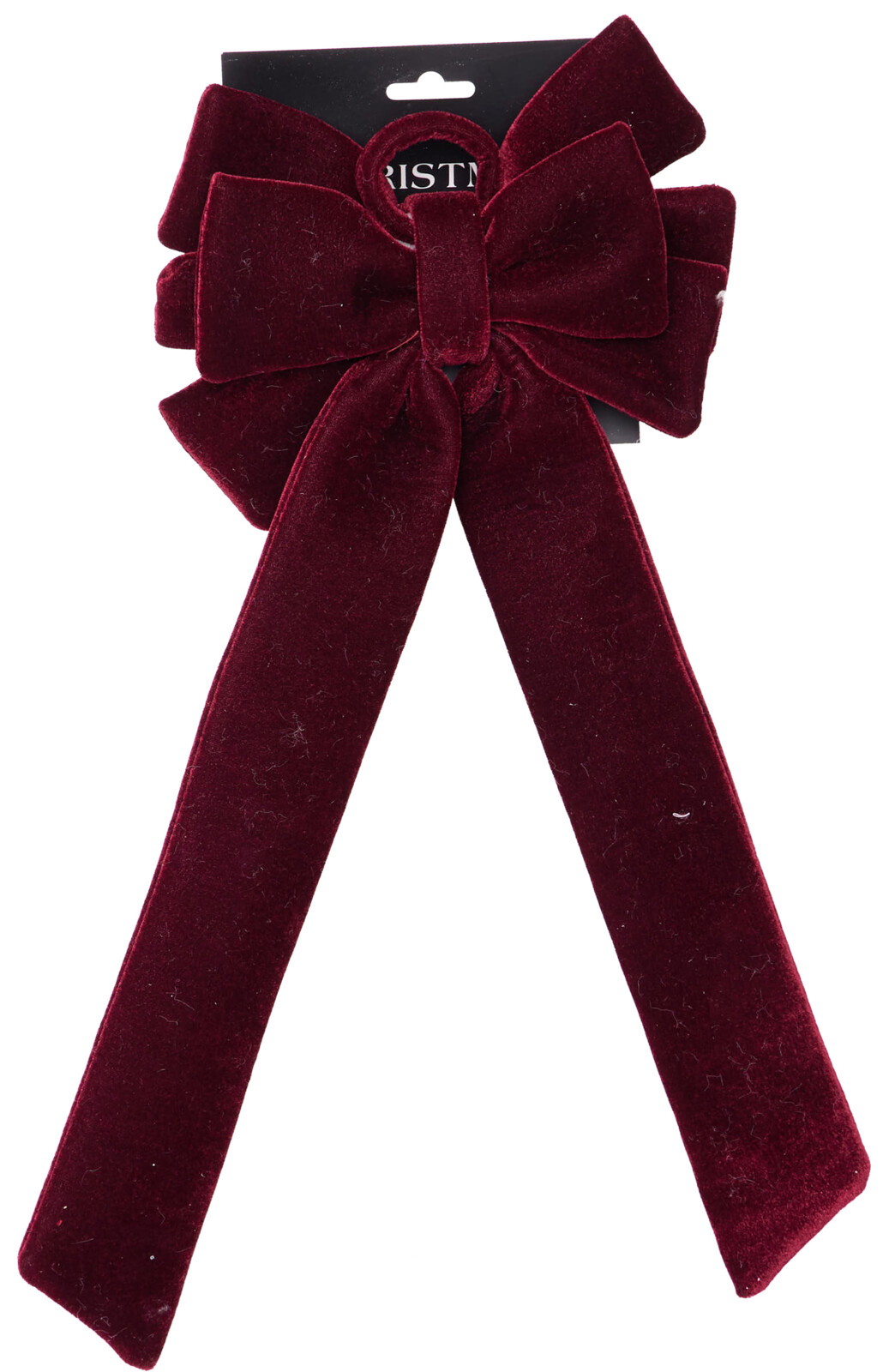 Kalėdinė dekoracija VELVET BOW, tamsiai raudonos sp., 49 cm, 1 vnt-0