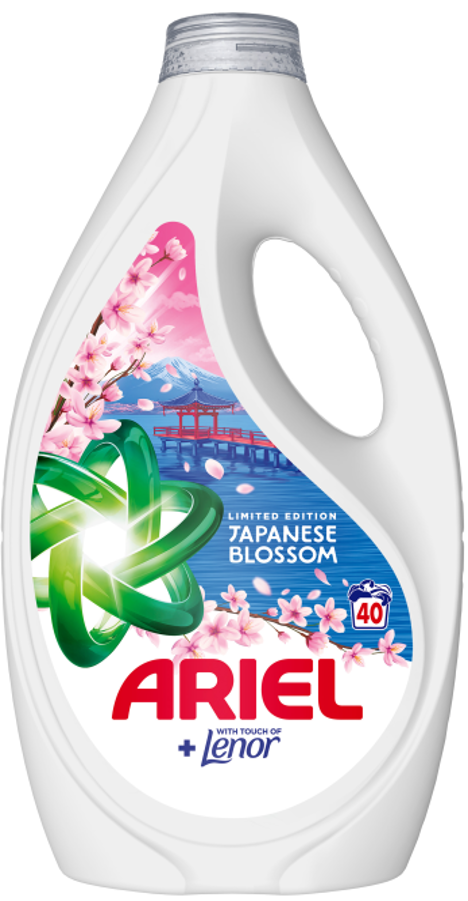 Skystas skalbiklis ARIEL Japanese Blossom, 40 skalbimai, 1,8 l