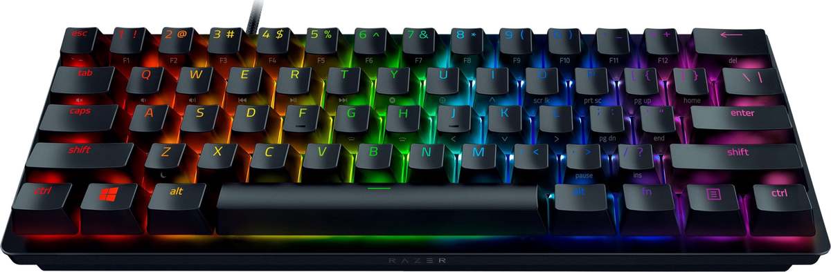 Laidinė žaidimų klaviatūra Razer Huntsman Mini, Red switch, 60%, EN, juoda sp. - 3