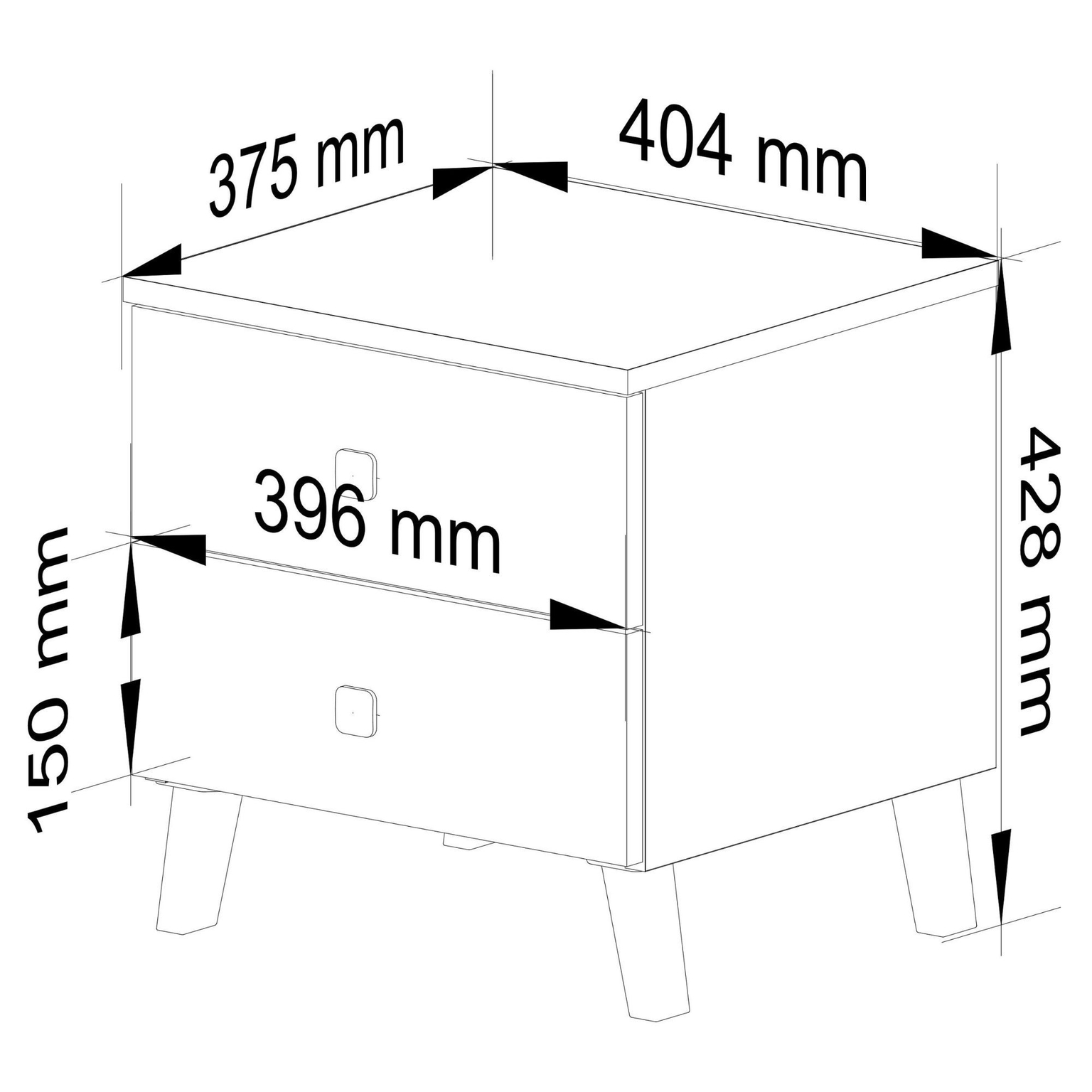 Naktinis staliukas MOBI K-02, kašmyro - 3