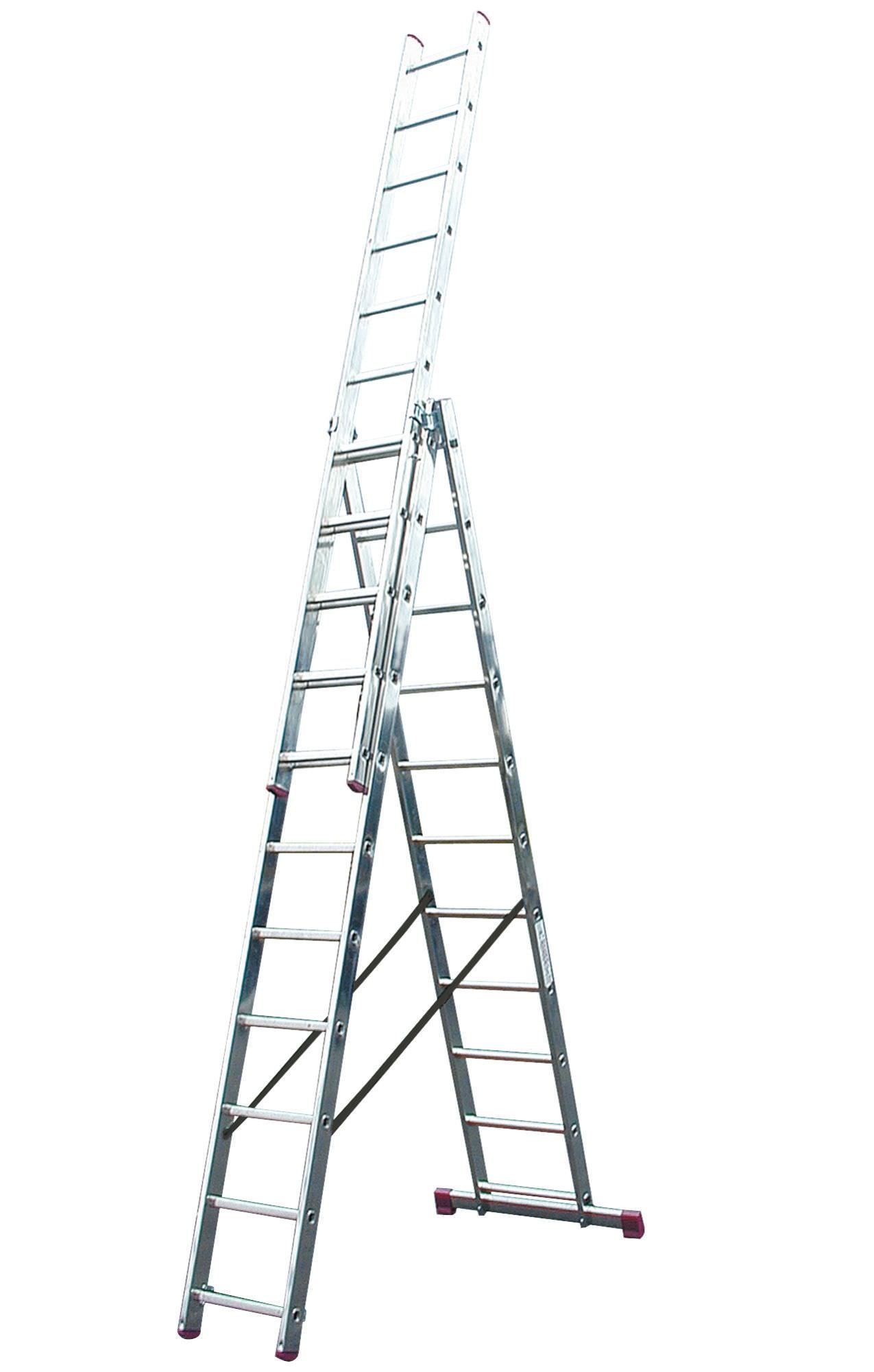 Kopėčios KRAUSE Corda, 3 x 11, universalios, aliuminės, darbinis aukštis 730cm-0