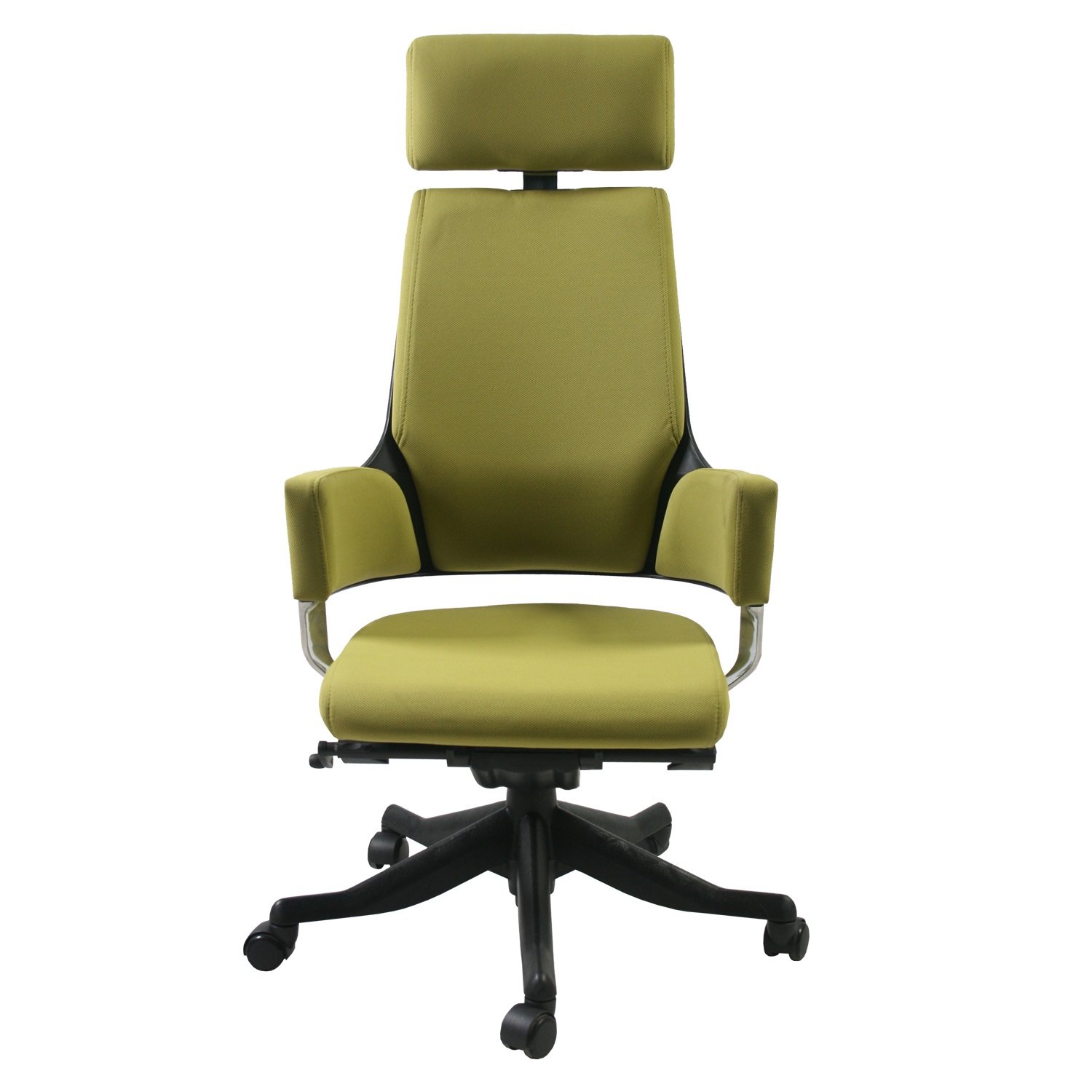 Biuro kėdė DELPHI su galvos atrama, 60x47x116-128,5 cm, gelsvai žalsva