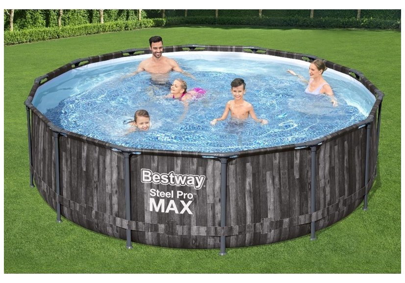Karkasinis baseinas BESTWAY Steel Pro Max, pilkos sp., 13030 l, 427 x 107 cm, - 4