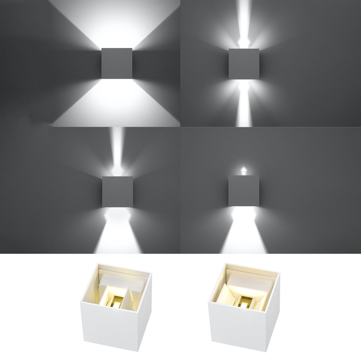 Sieninis šviestuvas SOLLUX LUCA baltas, 6 W LED - 7