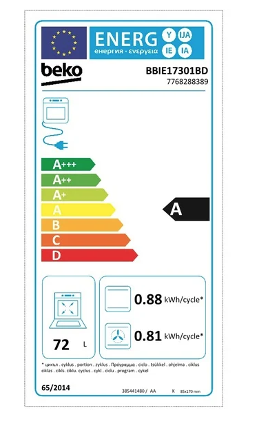 Įmontuojama orkaitė Beko BBIE17301BD - 6