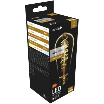 Dekoratyvinė LED lemputė AVIDE SOFT FILAMENT EW, E27 ST58, 4,5W (=35W), 2700K, 400 lm - 4