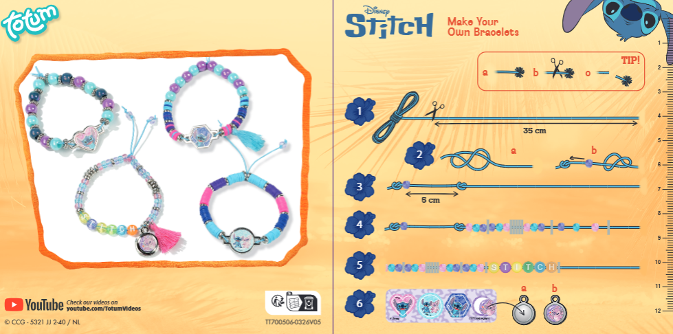 Lyginimo karoliukai TOTUM STITCH, TT700505 - 4