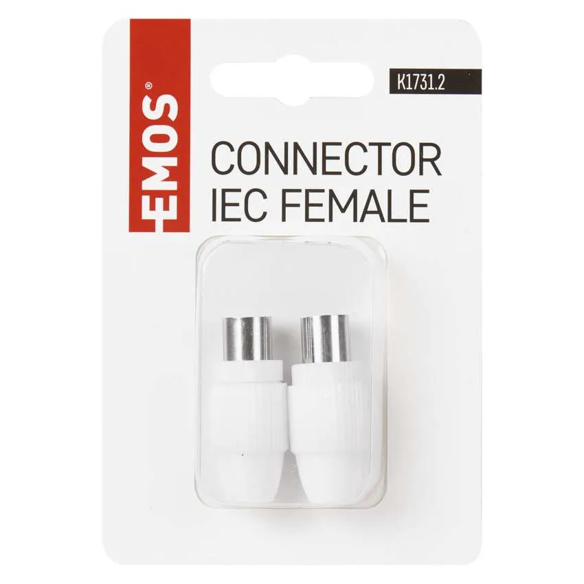 IEC lizdinė antenos jungtis, įsukama, tiesi, 2 vnt. - 3