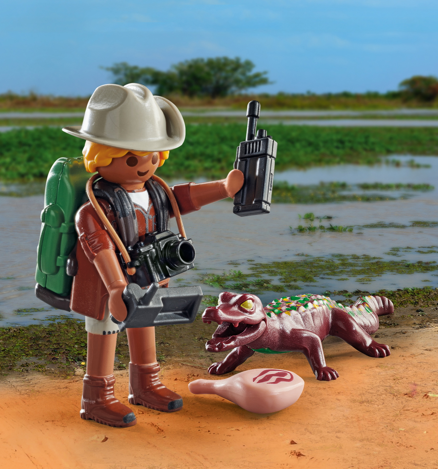 Tyrinėtojas su kaimanų jaunikliu PLAYMOBIL SPECIAL PLUS 71168 - 3