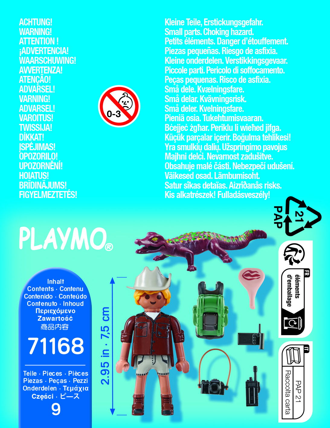 Tyrinėtojas su kaimanų jaunikliu PLAYMOBIL SPECIAL PLUS 71168-1