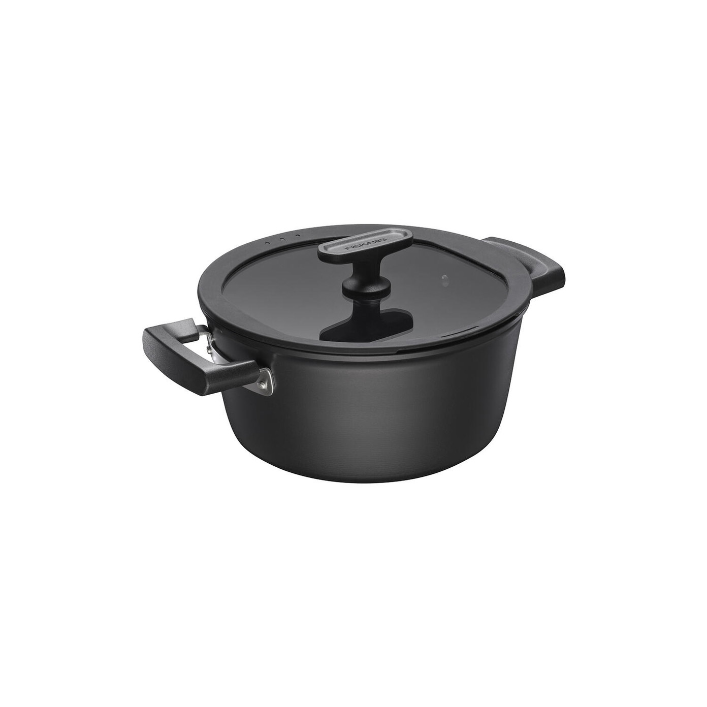 Keraminis puodas nepridegančia danga FISKARS HARD FACE, su dangčiu, 5 l-0
