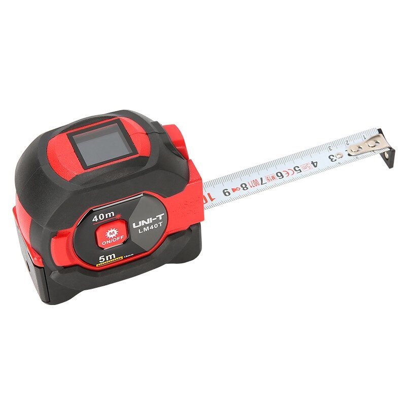 Lazerinis matuoklis/ruletė UNI-T LM40T, 5m ruletė, iki 40m-0