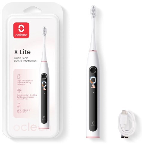Elektrinis dantų šepetėlis OCLEAN X Lite, pilkos sp. - 1