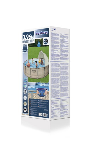 Baseino rinkinys POWER STEEL, 13' x 42"/396 x 107 cm - 5