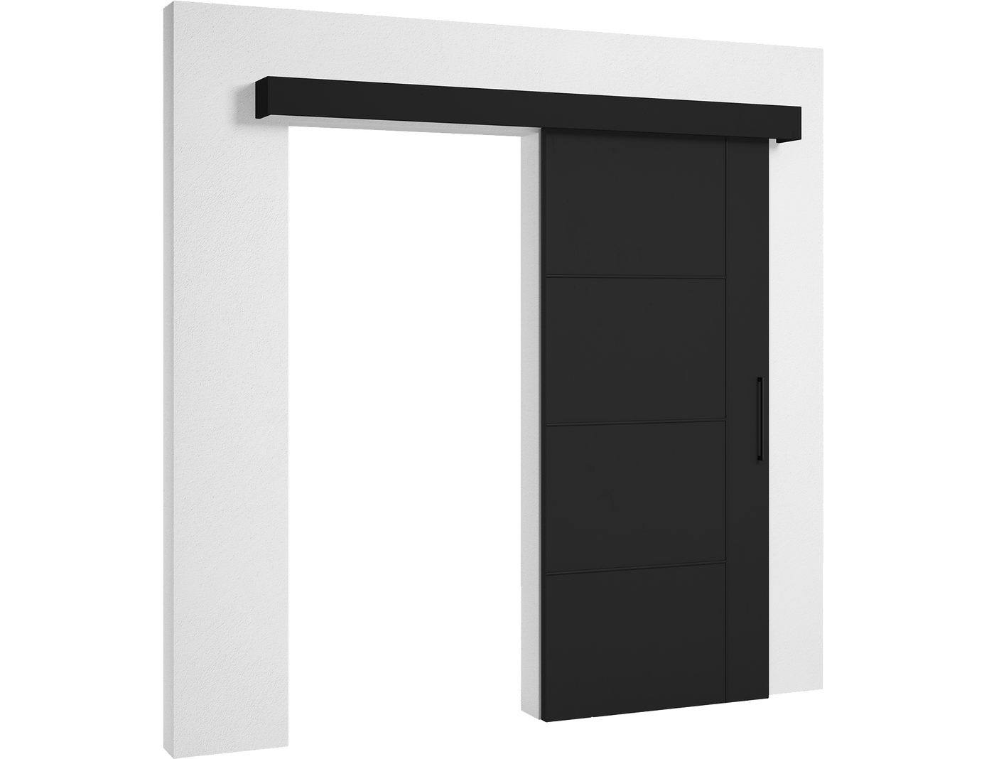 Stumdomos durys Crestina 96.5 x 205 cm, juoda-0