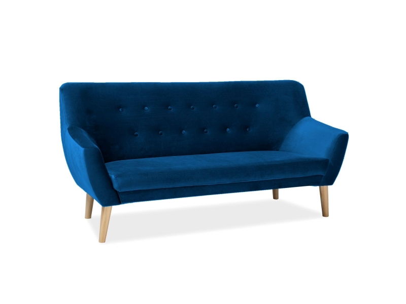 Sofa NORDIC 3 VELVET, tamsiai mėlyna-0