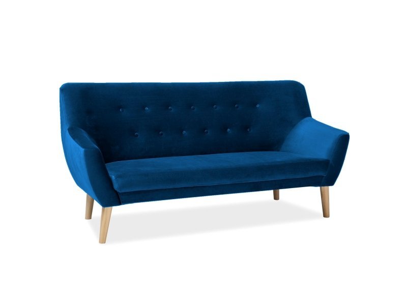Sofa NORDIC 3 VELVET, tamsiai mėlyna