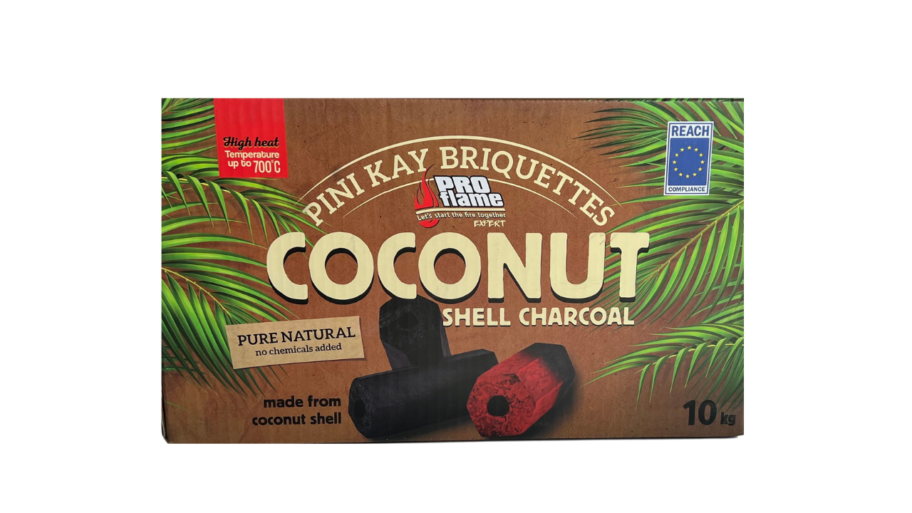 Kokoso kevalo anglies briketai PROFLAME Expert, 10 kg.