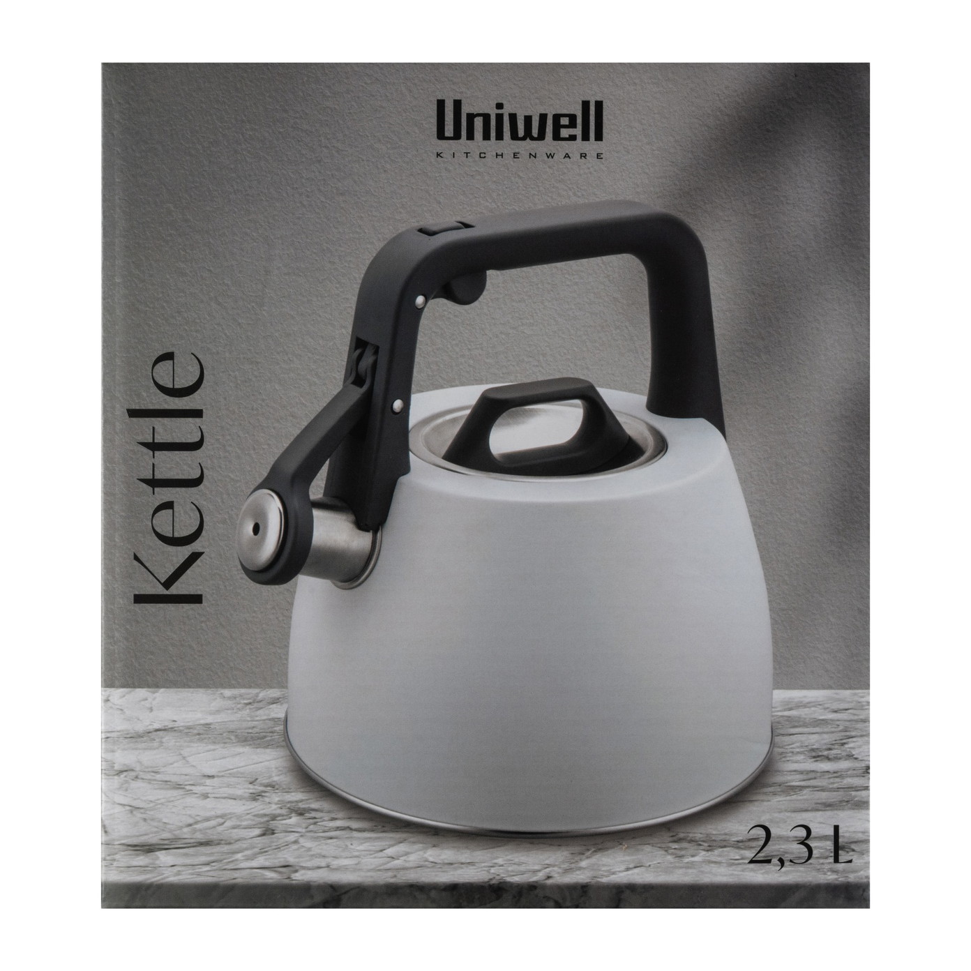 Virdulys su švilpuku UNIWELL, nerūdijančio plieno, 2,5 L-1