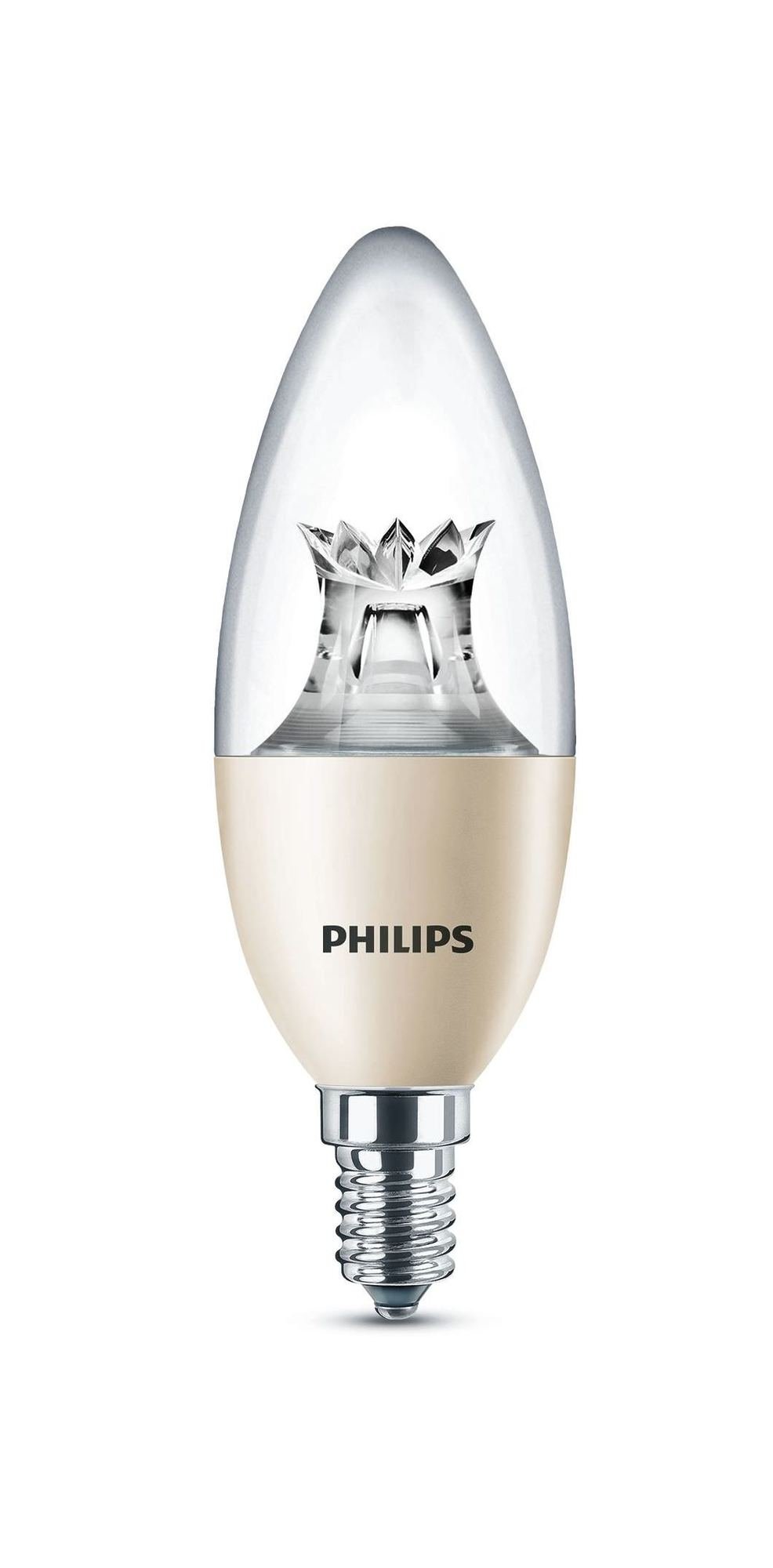 Šviesos diodų lemputė PHILIPS, LED, 8 W, E14, B35, 806 lm, 2200-2700K, dimeriuojama
