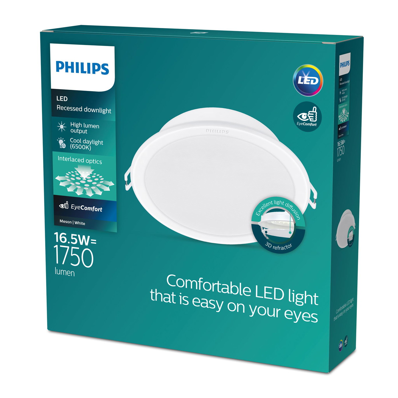 Įleidžiama LED panelė PHILIPS MESON, 16,5 W, 6500 K, 1750 lm, ø16,5 cm-1
