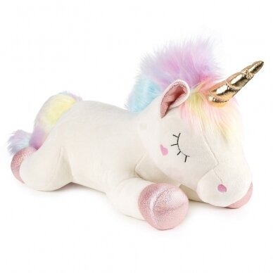 Pliušinis žaislas-pagalvė vienaragis FANCY LILU, 48 cm