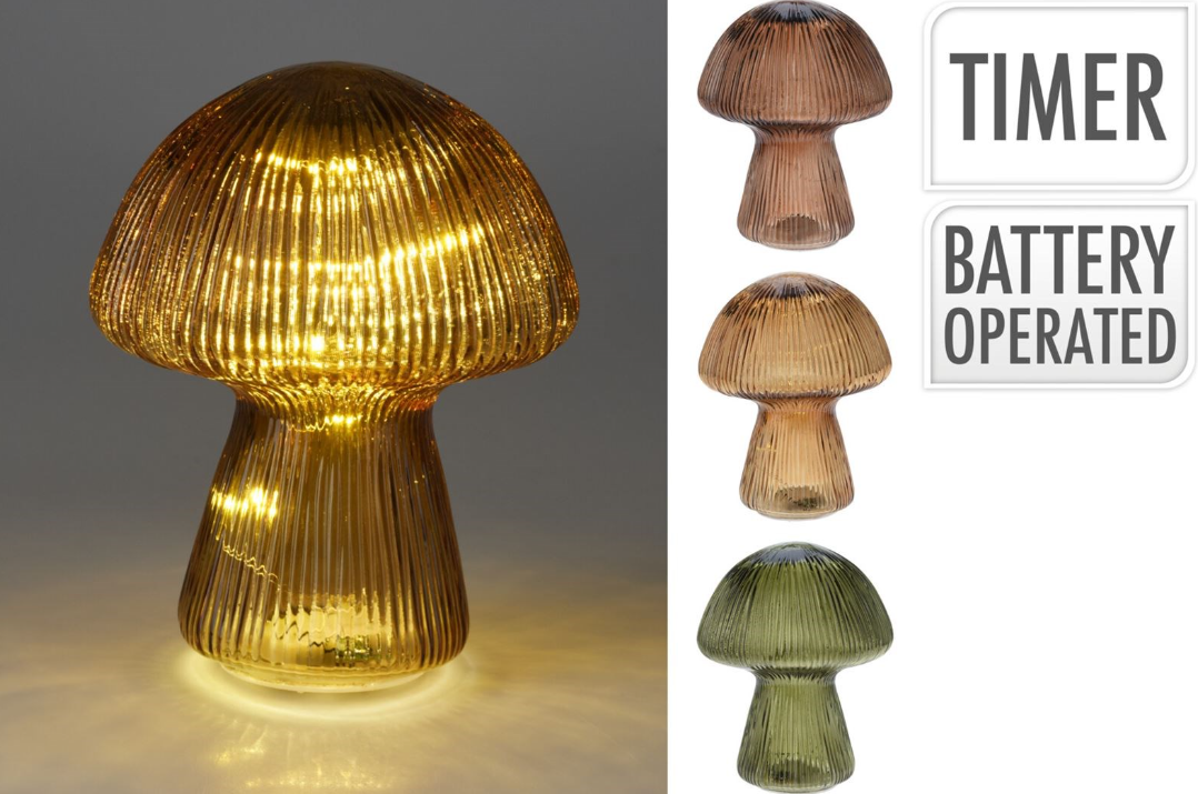 Elektrinė LED dekoracija MUSHROOM, 10 LED, (elementai 3 x AAA neįeina), ø11,8x14,6cm-0