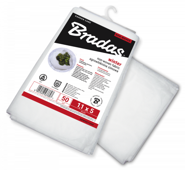 Agroplėvelė nuo šalnų Bradas Winter, 50 g/m², 1.1 x 10 m, balta-0