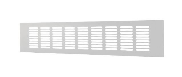 Aliumininės ventiliacijos grotelės RA640, 60 x 400 mm, baltos sp.
