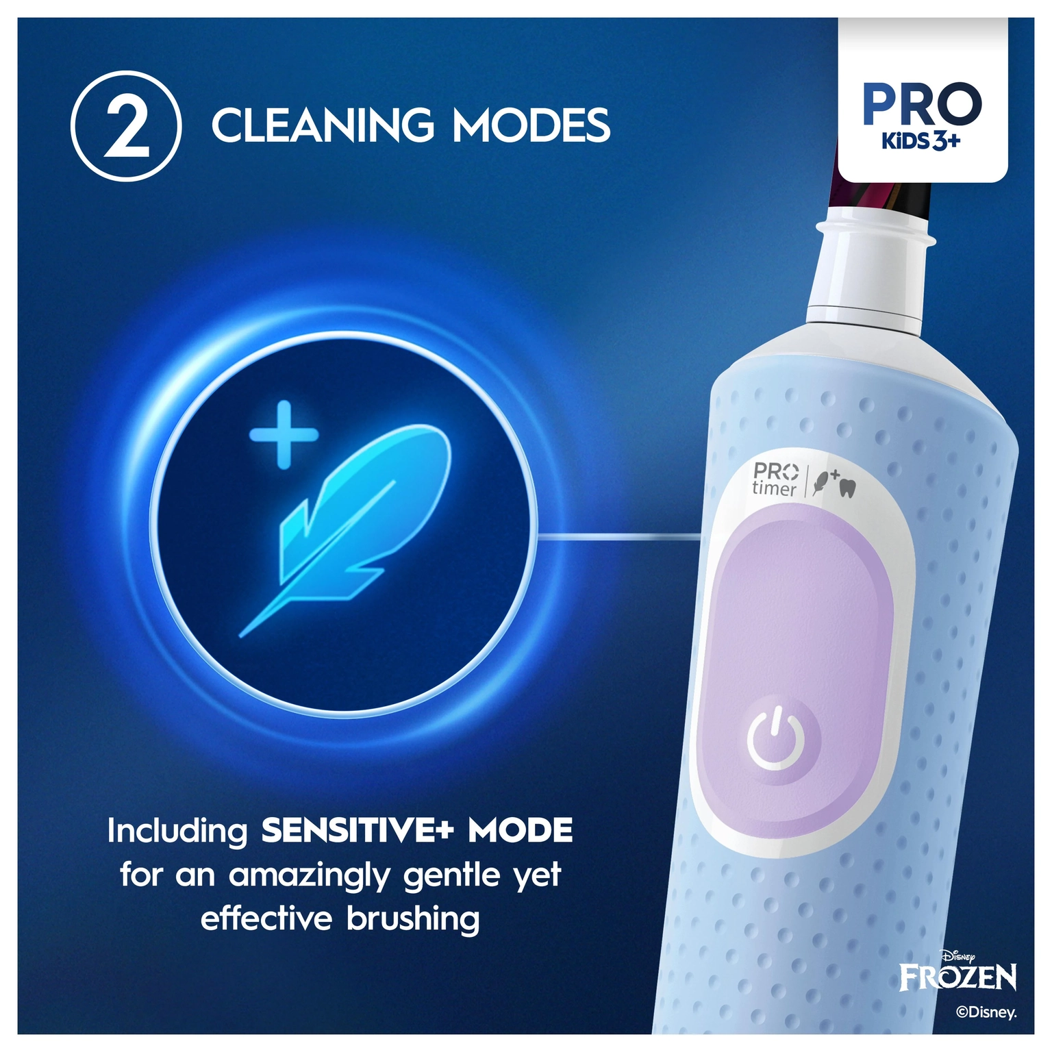Elektrinis dantų šepetėlis vaikams Oral-B D103.413.2K Vitality PRO Kids 3+ Frozen - 6