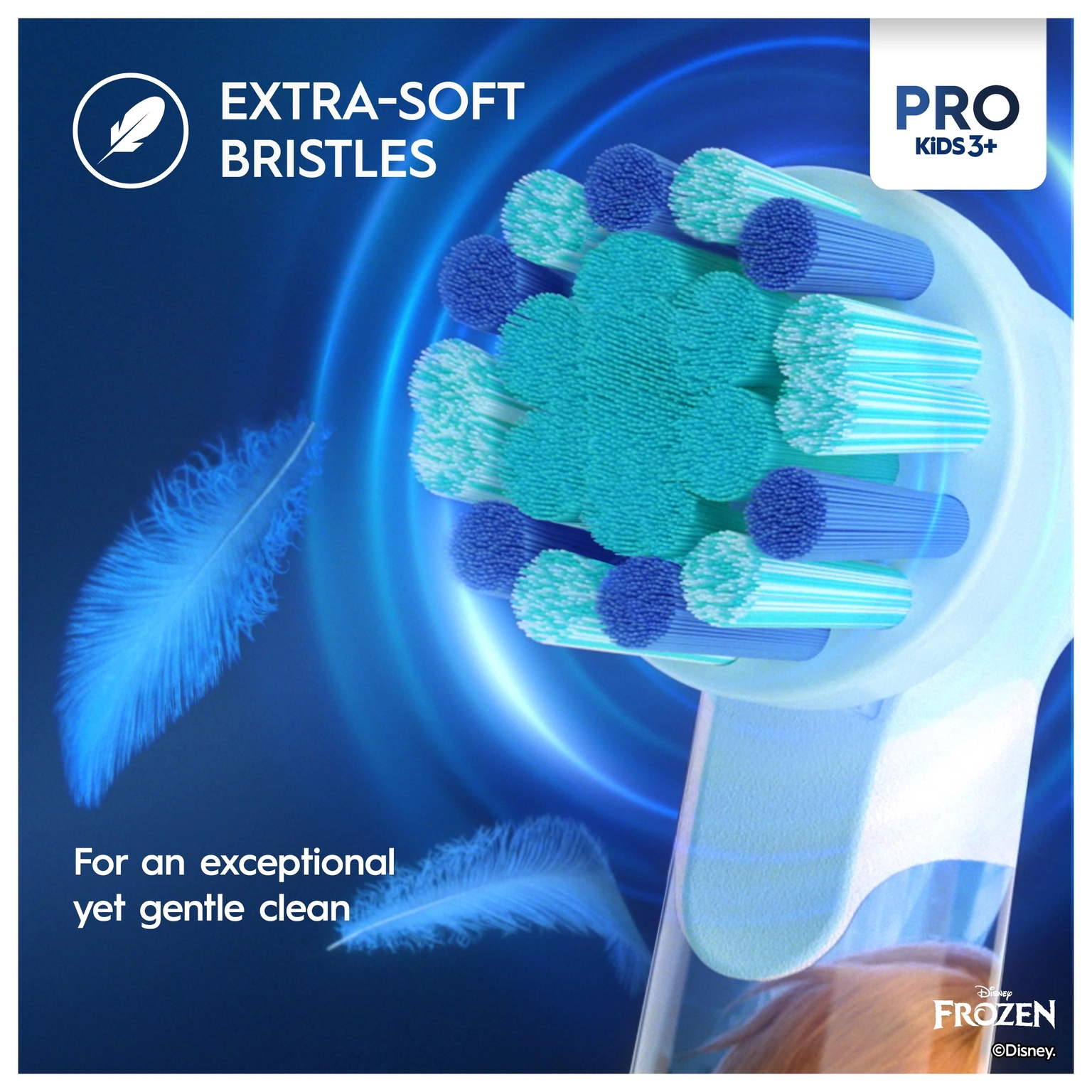 Elektrinis dantų šepetėlis vaikams Oral-B D103.413.2K Vitality PRO Kids 3+ Frozen - 8