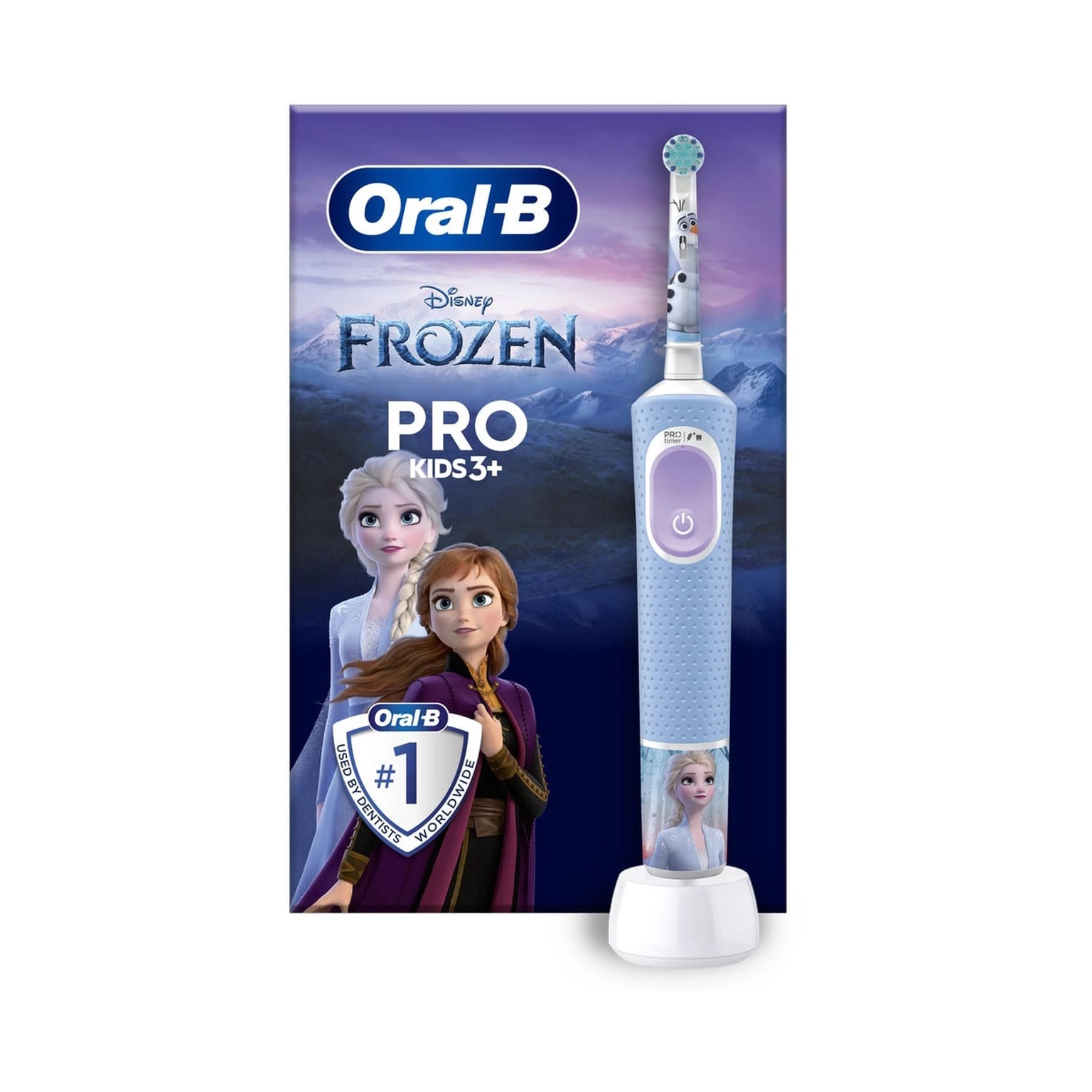 Elektrinis dantų šepetėlis vaikams Oral-B D103.413.2K Vitality PRO Kids 3+ Frozen - 1
