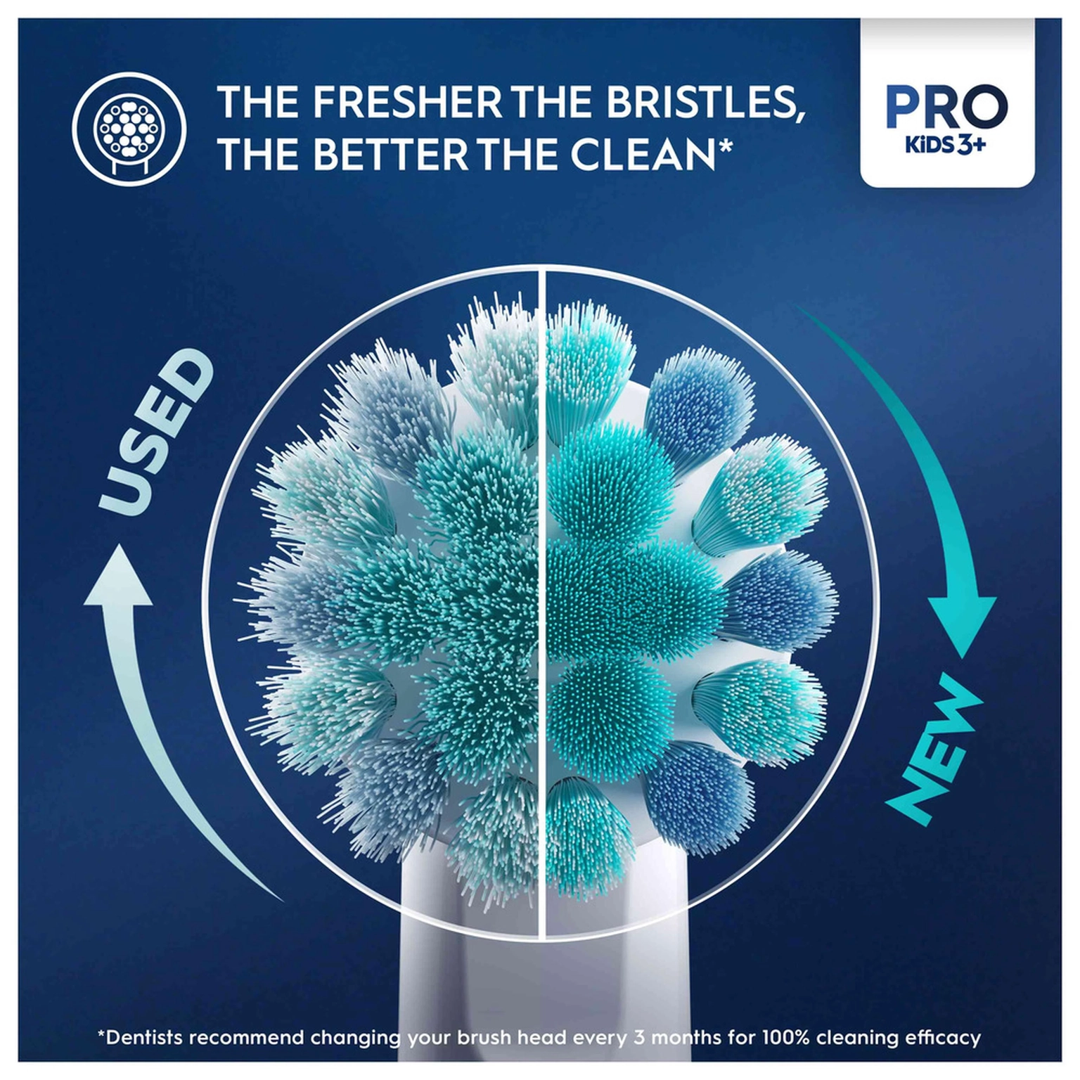Elektrinis dantų šepetėlis vaikams Oral-B D103.413.2K Vitality PRO Kids 3+ Frozen - 5