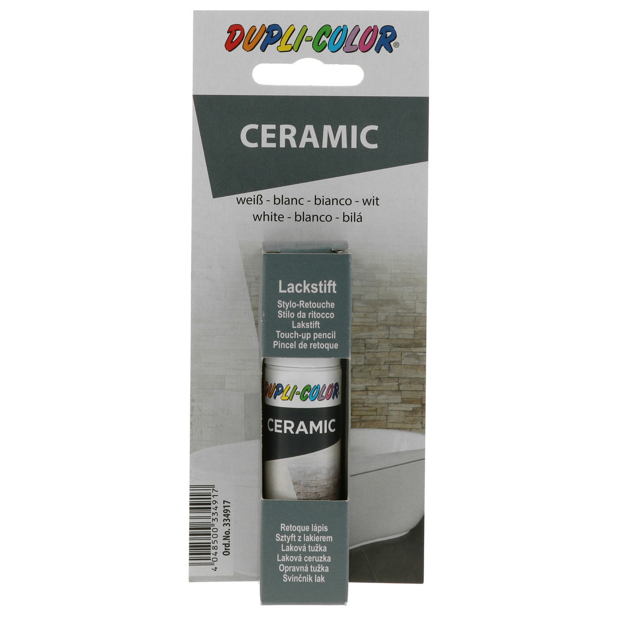 Keramikos ir emalės smulkiems pažeidimams dažai DUPLI COLOR, baltos sp., 12 ml-0