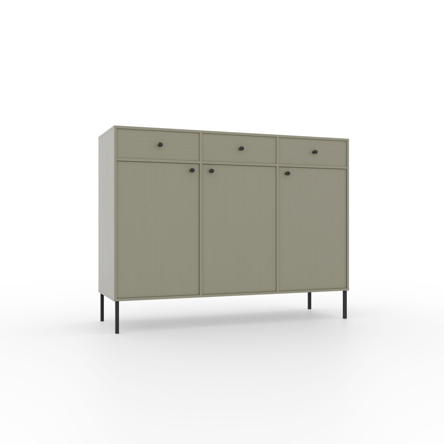 Komoda Tili 3D 3S, žalia - 1