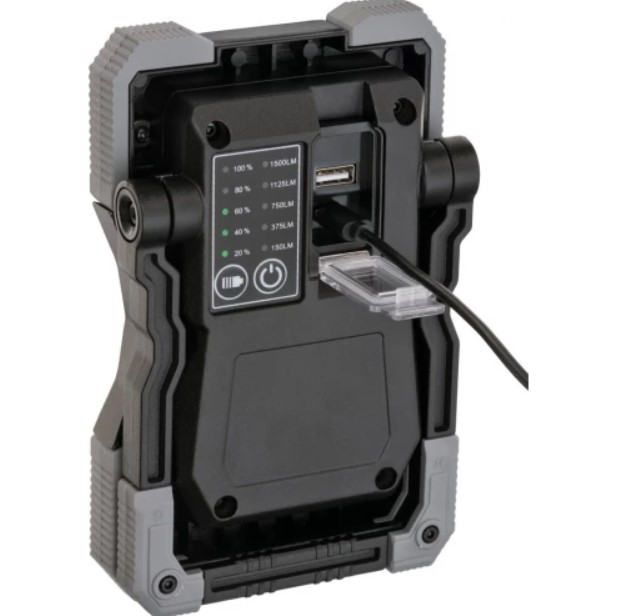 Įkraunamas LED prožektorius BRENNENSTUHL RUFUS, IP65, 15W, 6500K, 1500lm, USB - TYPE C - 2