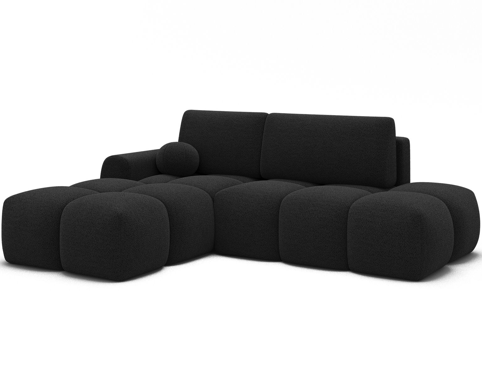 Kampinė sofa Vittario, juoda sp., kairinė, 170 x 227 cm x 95 cm - 3